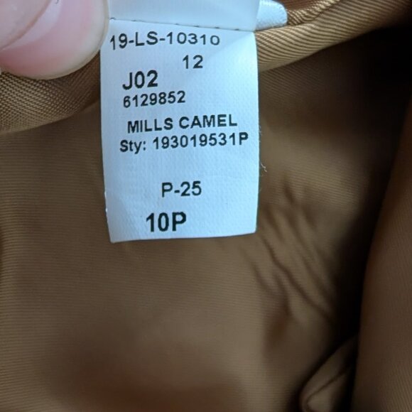 Talbots Tan Brushed Italian Wool Long Button Front Blazer Corpcore - Picture 9 of 9